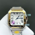 Swiss Clone AF Cartier Santos 39.8 Large Model 2-Tone Stainless Steel 9015 Watch 